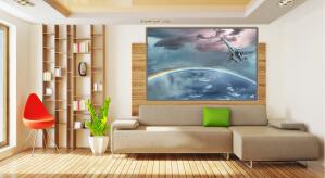 Art rainbow storm   on wall 1